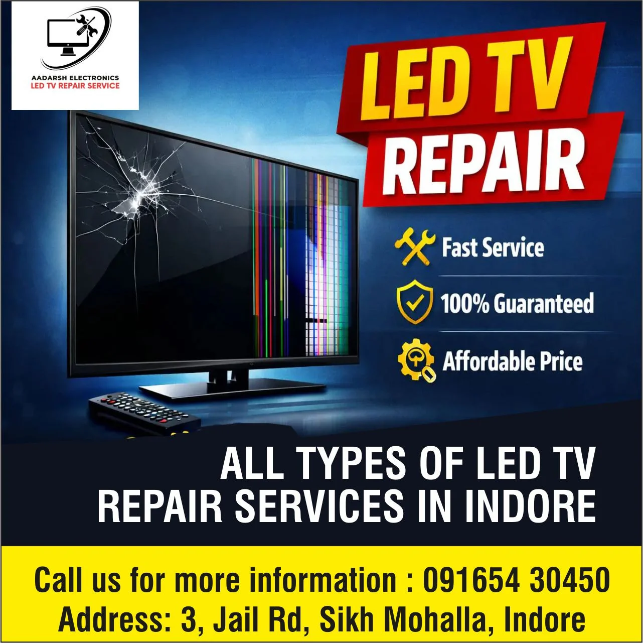 All Types of LED TV Repair Services in Indore